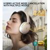 imageAtom Max  Hybrid Active Noise Cancelling Headphones HiRes Audio Wireless OverEar Foldable 45H Playtime Fast Charging Customize via an App Bluetooth v54 ANC Headphones BlackWhite