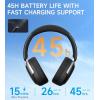 imageAtom Max  Hybrid Active Noise Cancelling Headphones HiRes Audio Wireless OverEar Foldable 45H Playtime Fast Charging Customize via an App Bluetooth v54 ANC Headphones BlackBlack