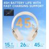 imageAtom Max  Hybrid Active Noise Cancelling Headphones HiRes Audio Wireless OverEar Foldable 45H Playtime Fast Charging Customize via an App Bluetooth v54 ANC Headphones BlackWhite