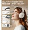 imageAtom Max  Hybrid Active Noise Cancelling Headphones HiRes Audio Wireless OverEar Foldable 45H Playtime Fast Charging Customize via an App Bluetooth v54 ANC Headphones BlackWhite