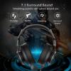 imageEdifier 71 HiRes Sound PC Gaming Headset Weird USB OverEar Headphone Noise Cancelling Mic RGB Light for PC PS4 Laptop Mac DesktopBlack2