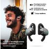 imageEdifier Air 2 Open Ear Earbuds with Ear Loops Bluetooth 53 Open Ear Wireless Headphones with Boosted Bass Builtin ENC Mic 28H Playtime RGB Silicone Earhook for Workout Running Gaming  BlackAIR 2 Black