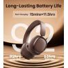 imageEdifier ES850NB Active Noise Cancelling Headphones Over Ear Bluetooth Headset 92H Playtime Wired ampamp Wireless HiRes Audio Certified Fast Charging Clear Calls for Home Office Travel BlackBrown