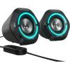 imageEdifier G1000 USB Computer SpeakersBluetooth 53 PC Gaming Speakers for Computer and Mobile Phone USB 35mm Aux Bluetooth Input RGB Lights BlackBlack