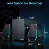 imageEdifier G1500 MAX 21 Computer Speakers System 60W Hecate Gaming Speaker with Subwoofer Line Out RGB Light Bluetooth 53 USB TypeC 35mm AUX Input Black