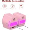 imageEdifier G2000 32W PC Gaming Computer Speakers for Laptop Mac Desktop Computer Woofer Speakers Bluetooth USB 35mm AUX Inputs RGB Lights Multimedia Speakers BlackPink