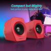 imageEdifier G2000 32W PC Gaming Computer Speakers for Laptop Mac Desktop Computer Woofer Speakers Bluetooth USB 35mm AUX Inputs RGB Lights Multimedia Speakers BlackRed