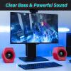 imageEdifier G2000 32W PC Gaming Computer Speakers for Laptop Mac Desktop Computer Woofer Speakers Bluetooth USB 35mm AUX Inputs RGB Lights Multimedia Speakers BlackRed