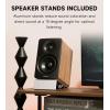 imageEdifier M60 Multimedia Speaker Bluetooth 53 66W RMS HiRes Audio ampamp HiRes Wireless Audio LDAC3quot Mid Bass ampamp 1quot Tweeter USBC ampamp Aux Inputs Compact Desktop Speaker  Classic OakClassic Oak