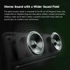 imageEdifier MP230 Portable Bluetooth Speaker Wireless Speaker with Stereo Sound for Outdoor Travel 10Hour Playtime Supports USB SoundcardMicro SD 20W RMS  Black Greenblack