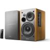 imageEdifier R1280DB Powered Bluetooth Bookshelf Speakers  Optical Input  Wireless Studio Monitors  4 Inch Near Field Speaker  42w RMS  Wood GrainWood Grain