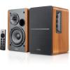 imageEdifier R1280DBs Active Bluetooth Bookshelf Speakers with T5 8Inch Powered Subwoofer Bundle  20 Wireless Studio Monitor Speaker Set with Optical Input  Wood Grain