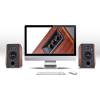 imageEdifier R1700BT Bluetooth Bookshelf Speaker  Active NearField Studio Monitors  Powered Speakers 2 Setup Wooden Enclosure  66w RMSblack and walnut