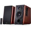 imageEdifier R1700BT Bluetooth Bookshelf Speaker  Active NearField Studio Monitors  Powered Speakers 2 Setup Wooden Enclosure  66w RMSblack and walnut