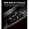imageEdifier S300 Wireless HiFi Tabletop Speaker with AirPlay 2 for MultiRoom ampamp Stereo Pairing LDAC HiRes Audio 80W Power Bluetooth 54 USBC AUX Inputs Retro Design with Remote  Black WalnutBrown