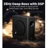 imageEdifier T5s Powered Active Subwoofer with 70W RMS 8quot LongThrow Woofer Deep Bass 35Hz Speaker Builtin Amp Low Distortion Phase Selector ampamp EnergyEfficient for Home ampamp Studio Audio BlackBlack
