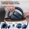 imageEdifier V80 Hybrid Active Noise Cancelling Headphones True Wireless Over Ear Bluetooth Headset with 45H Playtime HiRes Audio Fast Charging Multipoint Connection for Travel Home Office NavyNavy
