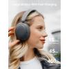 imageEdifier W800BT Pro 44dB Hybrid Active Noise Cancelling Headphones Wireless Over Ear Headphones with Bluetooth 54 HiRes Audio AI Clear Call Custom EQ via App Foldable Design 253g Comfort BlackGrey