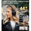 imageEdifier W800BT Pro Hybrid Active Noise Cancelling Headphones  HiRes Audio  AI Call Noise Cancellation  45H Playtime  Fast Charging  Foldable  Wireless OverEar Bluetooth 54 Headphones  IvoryBlack