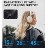 imageEdifier W800BT Pro Hybrid Active Noise Cancelling Headphones  HiRes Audio  AI Call Noise Cancellation  45H Playtime  Fast Charging  Foldable  Wireless OverEar Bluetooth 54 Headphones  IvoryIvory