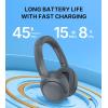 imageEdifier W800BT SE Wireless OverEar Bluetooth 54 Headphones  AI Call Noise Cancellation  45H Playtime  Fast Charging  Dual Device Game Mode  Foldable  WhiteGray