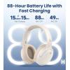imageEdifier W820NB Plus Gen 2 Wireless OverEar Noise Cancelling Headphone 49 dB ANC LDAC HiRes Audio 88H Playtime Spatial Sound Volume Guard Bluetooth V61 ampamp Multipoint Fast Charge  IvoryIvory