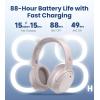 imageEdifier W820NB Plus Gen 2 Wireless OverEar Noise Cancelling Headphone 49 dB ANC LDAC HiRes Audio 88H Playtime Spatial Sound Volume Guard Bluetooth V61 ampamp Multipoint Fast Charge  IvorySmoky Pink