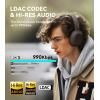 imageEdifier W820NB Plus Hybrid Active Noise Cancelling Headphones  LDAC Codec  HiRes Audio Wireless ampamp Wired  Fast Charge  49H Playtime  Over Ear Bluetooth V52 Headphones BlackBlack
