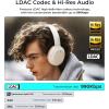 imageEdifier W820NB Plus Hybrid Active Noise Cancelling Headphones  LDAC Codec  HiRes Audio Wireless ampamp Wired  Fast Charge  49H Playtime  Over Ear Bluetooth V52 Headphones BlackIvory