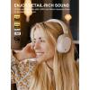 imageEdifier W830NB Active Noise Cancelling Wireless OverEar Headphones Foldable Lightweight Bluetooth Headset with HiRes Audio Dual Device Connection 94 Hours Playtime Fast Charging  BlackSand White