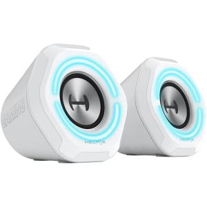 imageEdifier G1000 USB Computer SpeakersBluetooth 53 PC Gaming Speakers for Computer and Mobile Phone USB 35mm Aux Bluetooth Input RGB Lights BlackWhite