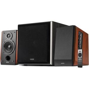 imageEdifier R1700BTs Active Bluetooth Bookshelf Speakers with T5 8Inch Powered Subwoofer Bundle  20 Wireless Near Field Studio Monitor Speaker Set