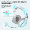 imageEdifier G5BT CAT Wireless Bluetooth Gaming Headset with Mic Wired Cat Ear Headphones Over Ear Headphones with Detachable Cat Ear RGB Light for PC PS5 PS4 Nintendo SwitchSky Blue