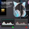 imageEdifier G5BT CAT Wireless Bluetooth Gaming Headset with Mic Wired Over Ear Headphones with Detachable Cat Ear RGB Light for PC PS5 PS4 Nintendo Switch PinkBlue