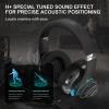 imageEdifier G5BT Wireless Gaming Headset Over Ear Bluetooth Headphones with Retractable Dual Mic for PCPS4Mobile Phone 35mm Audio Jack RGB Light  Black