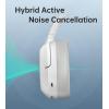 imageEdifier W820NB Hybrid Active Noise Cancelling Headphones  HiRes Audio  49H Playtime  Wireless Over Ear Bluetooth Headphones for PhoneCall  White