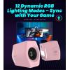 imageEdifier Hecate RGB Gaming Speakers 32W Peak Power Bluetooth 51 GameMovieMusic Modes 12 RGB Lighting Effects Compact Design for PCPS4Desktop  Redpink