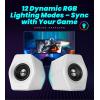 imageEdifier Hecate RGB Gaming Speakers 32W Peak Power Bluetooth 51 GameMovieMusic Modes 12 RGB Lighting Effects Compact Design for PCPS4Desktop  Redwhite