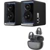 imageEdifier QR65 Desktop Active Monitor Black R1 OpenEar True Wireless Earbuds Gray  Portable Listening ampamp Desktop Audio Immersion AllRound Sound Experience