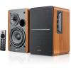 imageEdifier R1280DBs Active Bluetooth Bookshelf Speakers  Optical Input  20 Wireless Studio Monitor Speaker  42W RMS with Subwoofer Line Out  Wood Grainwood