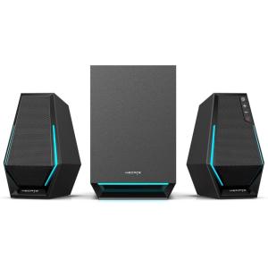 imageEdifier G1500 MAX 21 Computer Speakers System 60W Hecate Gaming Speaker with Subwoofer Line Out RGB Light Bluetooth 53 USB TypeC 35mm AUX Input Black
