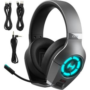 imageEdifier Hecate GX HiRes Gaming Headset for PS4 PS5 PCSwitchXbox Gamepad  USBTypeC35mm Wired Gaming Headphones with Microphone RGB Lighting  ENC Noise Cancelling  50mm Driver Grey