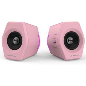 imageEdifier Hecate RGB Gaming Speakers 32W Peak Power Bluetooth 51 GameMovieMusic Modes 12 RGB Lighting Effects Compact Design for PCPS4Desktop  Pinkpink