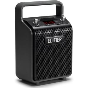 imageEdifier PP205 Portable Bluetooth Speaker Wireless 24W MP3 Player with Bluetooth 50 Line in USBA Micro SD Card Inputs 8H Playtime Wired Mic Supported for Karaoke PA Beach Travel