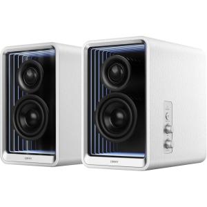 imageEdifier QR65 Active Monitor Speakers with 65W GaN Fast Charger Function 70W RMS Bluetooth Computer Speaker with HiRes 24bit Wireless Audio Subwoofer Out and Light Effects BlackWhite