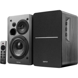 imageEdifier R1280DBs Active Bluetooth Bookshelf Speakers  Optical Input  20 Wireless Studio Monitor Speaker  42W RMS with Subwoofer Line Out  Wood Grainblack