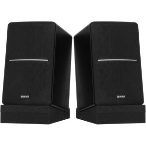 imageEdifier R1280DBs Active Bluetooth Bookshelf Speakers with SS5 Monitor Isolation Pads Bundle Studio Speaker Set with Optical Input ampamp HighDensity Acoustic Foam Stands Black
