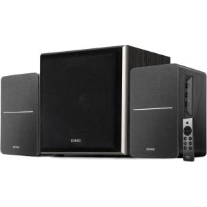 imageEdifier R1280DBs Active Bluetooth Bookshelf Speakers with T5 8Inch Powered Subwoofer Bundle  20 Wireless Studio Monitor Speaker Set with Optical Input  Black