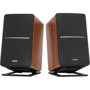 imageEdifier R1280Ts Powered Bookshelf Speakers with 7quot Desktop Stands 1 Pair 20 Stereo Active Near Field Monitors and Vibration Damping Tilted Tabletop Speaker Stand Set