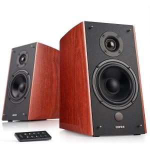 imageEdifier R2000DB Active Bluetooth Bookshelf Speakers  Optical Input  20 Wireless NearField Studio Monitor Speaker  120 Watts RMS with 5 Large Woofer  BlackWood